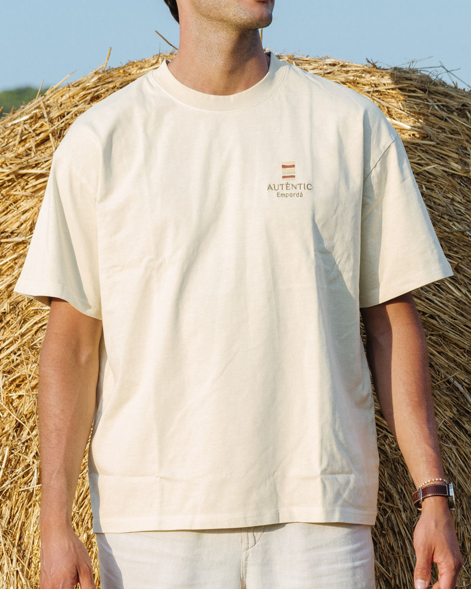 Camiseta Manga Corta Beige